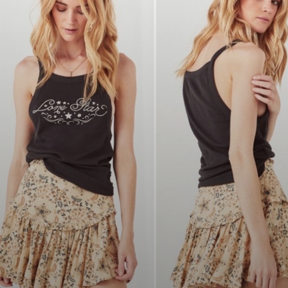 Lovestitch Black Graphic Racerback Tank